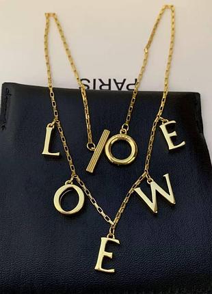 Ланцюжок loewe з медичної сталі (stainless steel) лимонна позолота