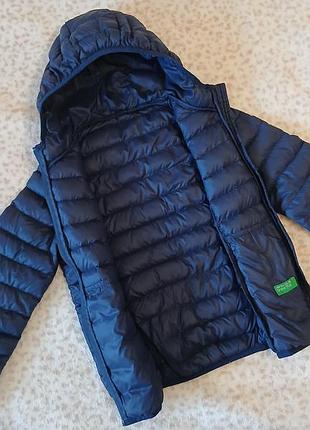 Натуральний пух benetton 6-7 років на хлопчика осіння куртка демісезонна