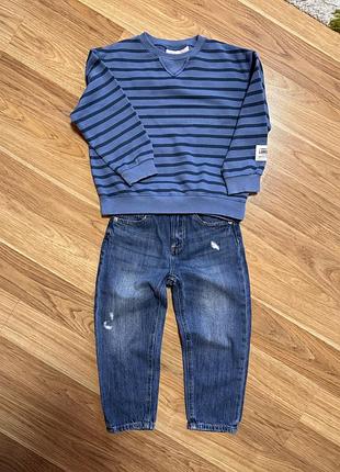 Zara комплект світшот та джинси 4-5 р