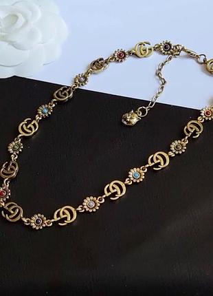 Ланцюжок з підвіскою гуччі з медичної сталі (stainless steel)