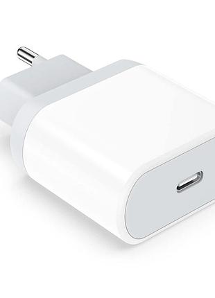 Адаптер usb c fast european plug мощностью 20 вт для iphone