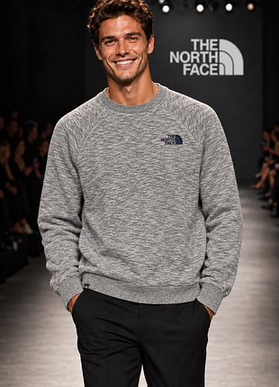 Оригінальний світшот the north face - сірий меланж