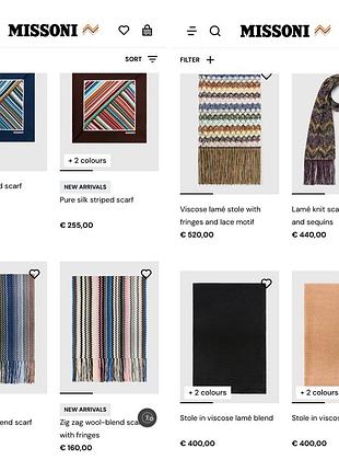Шарф missoni с фирменным орнаментом люрекс трикотаж 6