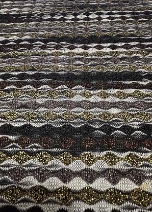 Шарф missoni с фирменным орнаментом люрекс трикотаж 5