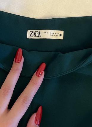 Смарагдові брюки-кльош zara 3