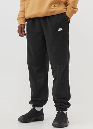 Оригінал спортивні штани чоловічі nike dq4901-010 оригинал найк спортивки осінь демісезон повсякденні теплі чорні на манжетах для прогулянок m