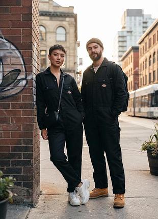 Чорний робочий комбінезон dickies, оригінал, унисекс, розмір s (fr 40/42)