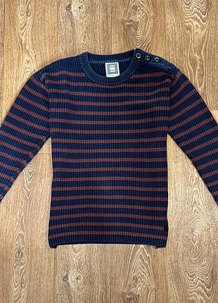 В'язаний светр g-star raw wairdon r knit striped sweater