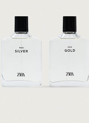 Набір чоловічих парфумів zara silver & gold
