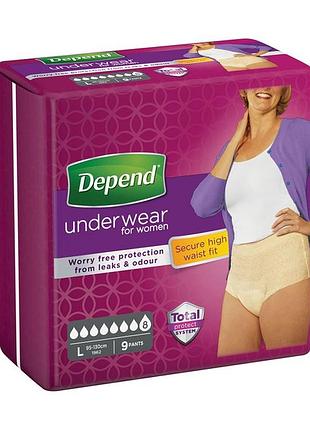 Урологічні трусики depend l розмір 9шт