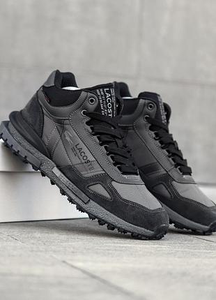 Зимние кроссовки lacoste elite active high waterproof❄ на меху