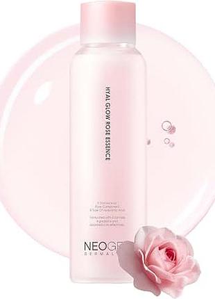 Увлажняющая эссенция с гидролатом розы neogen dermalogy hyal glow rose essence (160 мл)