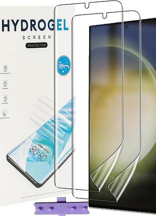 Захисна плівка для екрану samsung galaxy s23 ultra прозора гідрогелева 2 шт самовідновлювана підтримка відбитка без бульбашок