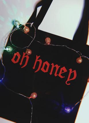 Шоппер с надписью oh honey3 фото