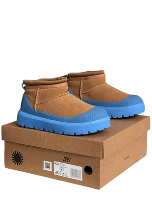 Женские угги ультра мини прорезиненные ultra mini weather hybrid chestnut blue ugg