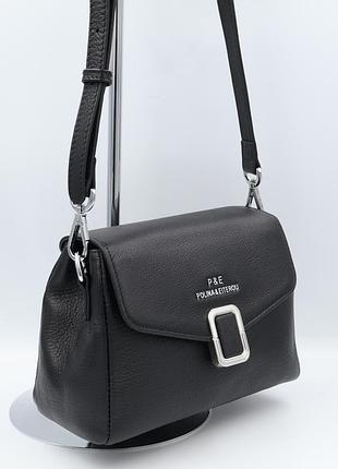 Сумка жіноча шкіряна polina &amp; eiterou y2651-1p black