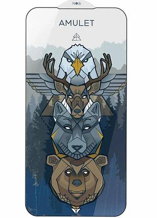 Захисне скло amulet 2.5d hd 10 шт чорний для iphone 13 pro max 14 plus олеофобне антистатичну товщину 0.33 мм
