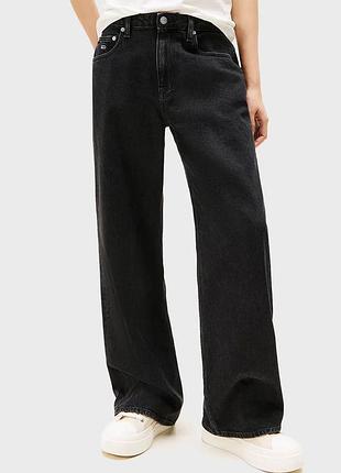 Джинси чорні tommy jeans claire high wide, розмір w28/l30