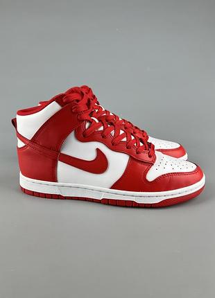 Баскетбольні шкіряні кросівки nike dunk high retro university оригінал dd1399-106