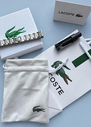 Браслет lacoste сріблястий біжутерія регулюється розмір