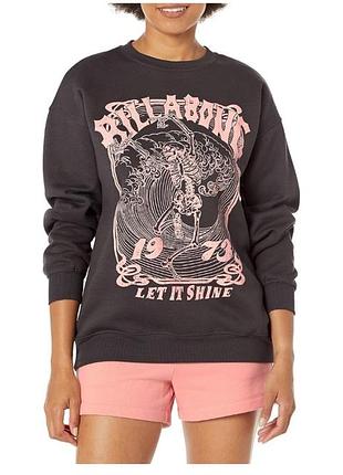 Жіночий світшот billabong сірий з графічним принтом