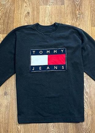 Світшот tommy hilfiger jeans big logo black sweatshirt