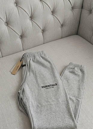 Спортивні штани унісекс fear of god essentials сірий меланж