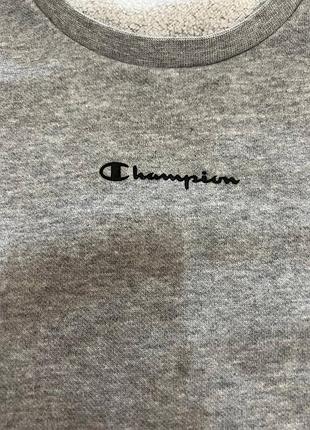 Світшот champion tape logo grey sweatshirt 3