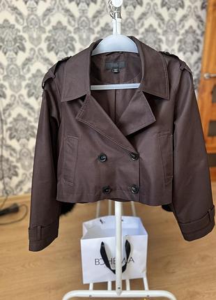 Тренч zara, в шоколадному кольорі