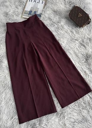 Женские кюлоты zara цвета бургунди размер м