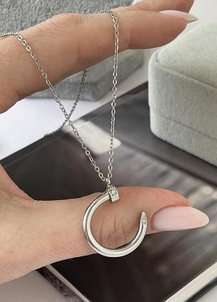Цепочка с подвеской гвоздь картье из медицинской стали (stainless steel)