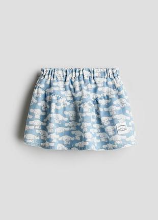 Джинсова спідниця з принтом cinnamoroll h&m 9767
