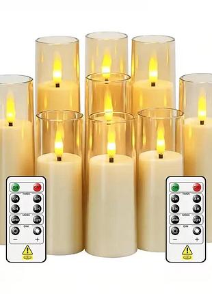 Декоративні led- свічки на батарейках 9 шт.