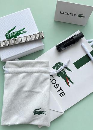 Браслет унісекс lacoste сріблястий з нержавіючої сталі