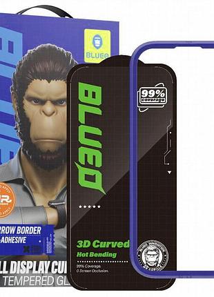 Защитное 3d стекло blueo hot bending new для apple iphone 15 pro (6.1") черный