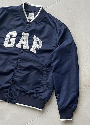 Куртка чоловіча gap vintage бомбер синій 2