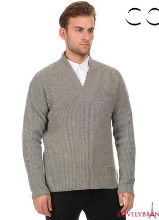Cos швеция р. l/50 мужской свитер 75% шерсть шерстяной зимний вязаный джемпер