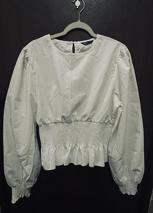 Укорочена блузка shein з об'ємними рукавами xl/44