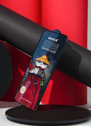 Защитное 2.5d стекло weva airbag (тех.пак) для apple iphone 13 mini (5.4") черный