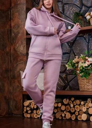 Теплый флисовый спортивный костюм xl