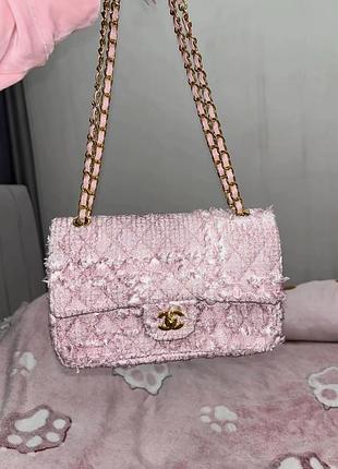 Сумка для жінок chanel рожева стьобана