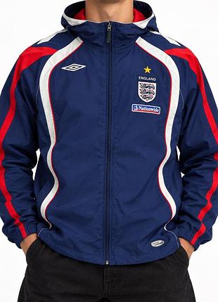 Вінтажна куртка-вітровка umbro england збірна англії 2007/08, розмір m