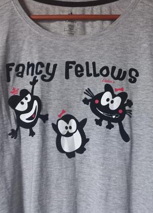 Жіночий реглан fancy fellows бавовняний сірий розмір l
