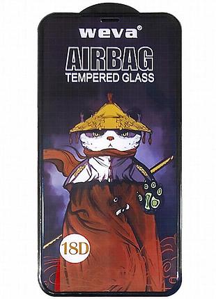 Защитное 2.5d стекло weva airbag (тех.пак) для apple iphone 11 pro / x / xs (5.8") черный