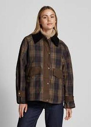 Mango bristol (s) вощена оверсайз парка куртка
