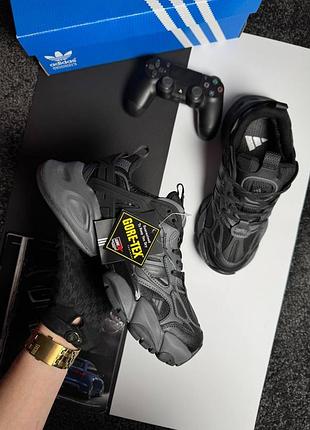 Стильні чоловічі кросівки adidas xlg runner gtx — чорні, gore-tex, 41–45