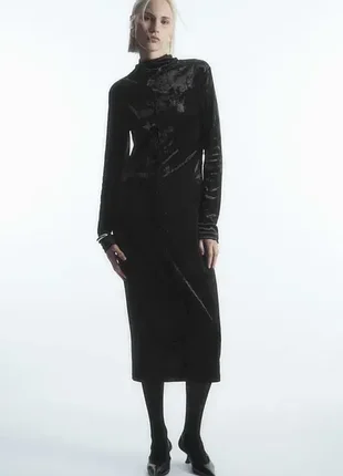 Платье женское cos open-back velvet midi dress / s,m,l