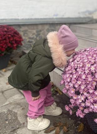 Дитяча парка для дівчинки, єврозима, розмір 86 4