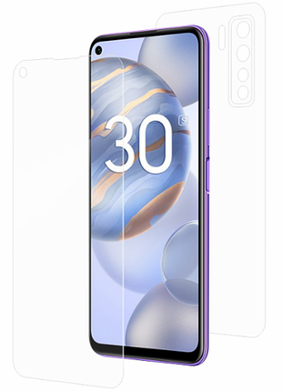 Гидрогелевая защитная пленка на huawei honor 30s на весь экран прозрачная
