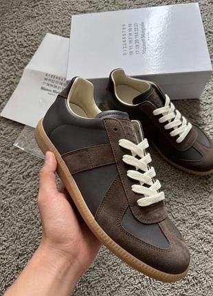 Кеди чоловічі maison margiela коричневі